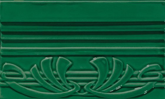 Бордюры Grazia Epoque Terminale Deco Bottle Craquele TED6, цвет зелёный, поверхность глянцевая, квадрат, 120x200