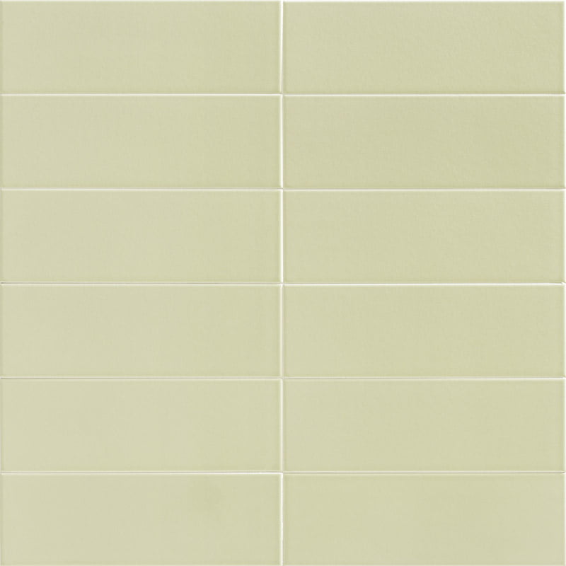 Керамическая плитка Mainzu Jungle Mint, цвет зелёный, поверхность глянцевая, прямоугольник, 100x300