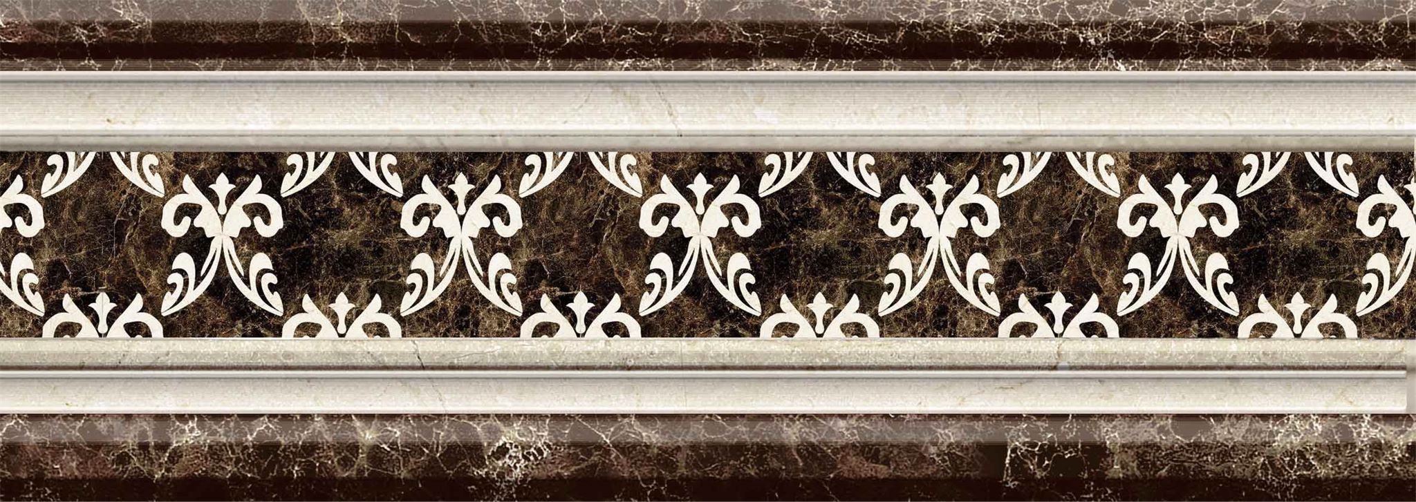 Бордюры Mayolica Cenefa Versailles, цвет коричневый, поверхность глянцевая, прямоугольник, 100x280