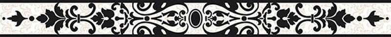 Бордюры Ceradim Princesse Mold, цвет чёрно-белый, поверхность глянцевая, квадрат, 50x500