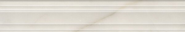 Бордюры Kerama Marazzi Греппи Бордюр Багет Белый BLF001R, цвет белый, поверхность глянцевая, прямоугольник, 73x400
