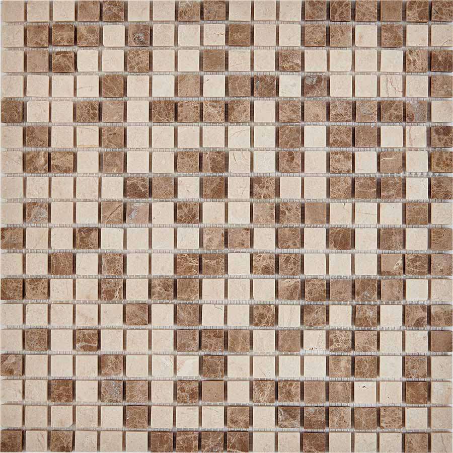 Мозаика Pixel Mosaic PIX275 Мрамор (15x15 мм), цвет бежевый, поверхность матовая, квадрат, 305x305