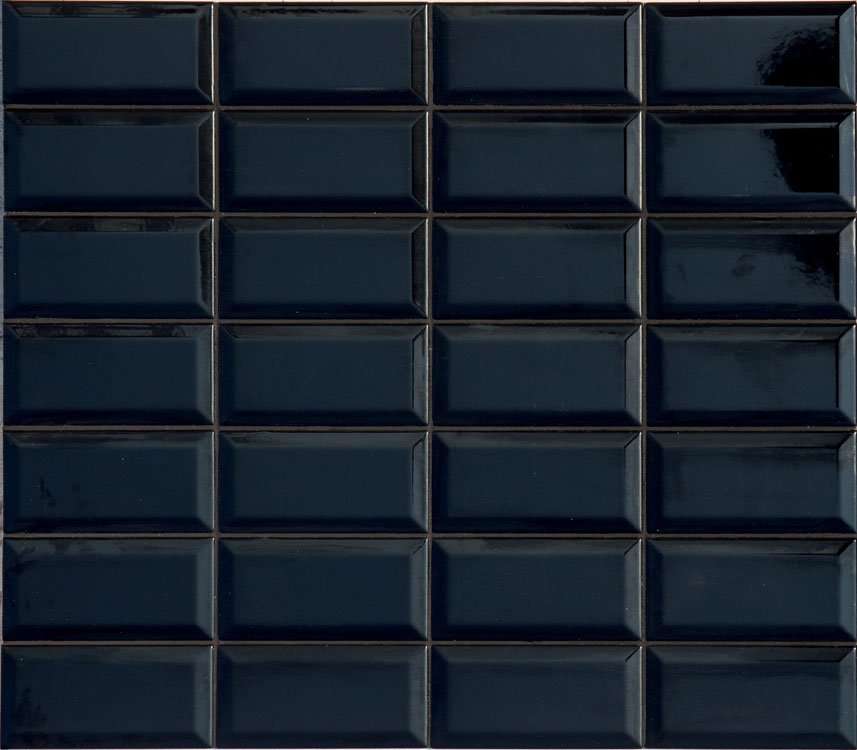 Керамическая плитка Terratinta Betonbrick Black Glossy TTBB71BDGW, цвет чёрный, поверхность глянцевая, кабанчик, 75x150