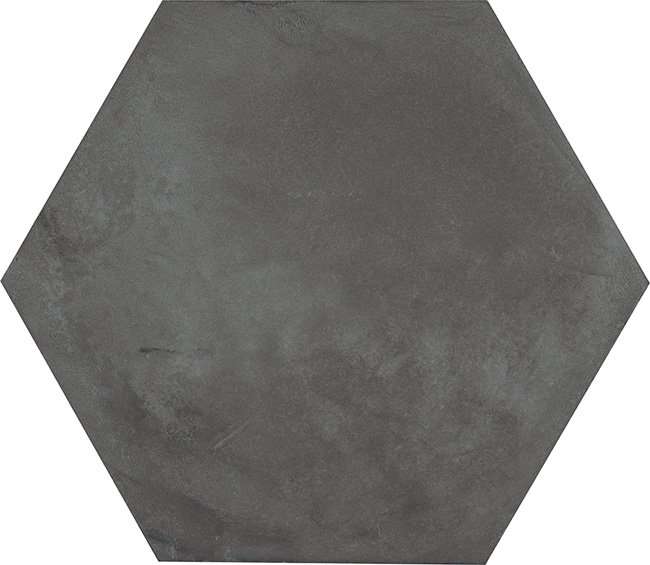 Керамогранит Marca Corona Terra Nero Esagono 0094, цвет чёрный, поверхность матовая, прямоугольник, 216x250