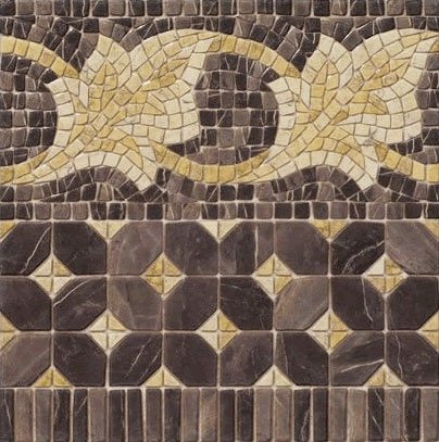 Декоративные элементы Vives Iliada Cenefa Midas Tabaco, цвет коричневый, поверхность полированная, квадрат, 435x435