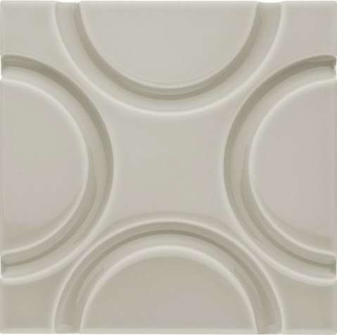Декоративные элементы Adex ADNE4138 Relieve Geo Silver Mist, цвет серый, поверхность глянцевая, квадрат, 150x150