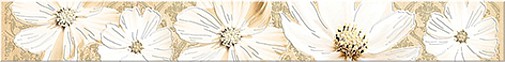 Бордюры Azori Sfumato Border Beige Floret, цвет белый бежевый, поверхность матовая, прямоугольник, 62x505