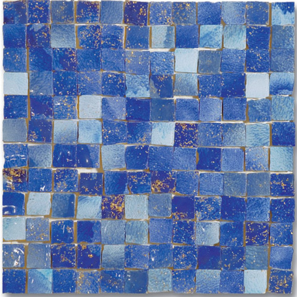 Мозаика Ker-av Luci di Venezia Blu Indaco (2,5X2,5) KER-L104, цвет синий, поверхность глянцевая, квадрат, 300x300