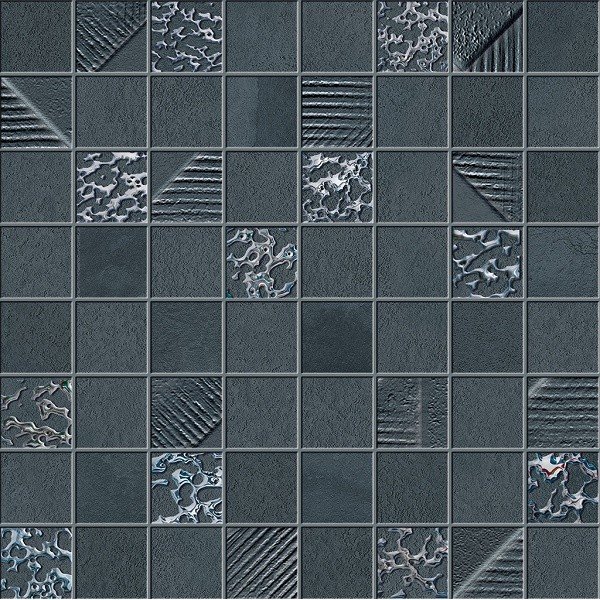 Мозаика Ibero Mos. Cromat-One Navy 78798308, цвет чёрный, поверхность полированная, квадрат, 300x300