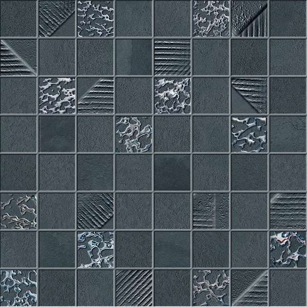 Мозаика Ibero Mos. Cromat-One Navy 78798308, цвет чёрный, поверхность полированная, квадрат, 300x300