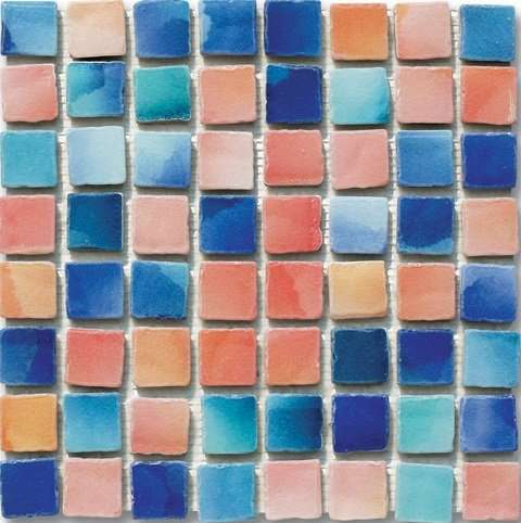Мозаика Ker-av Frammenti&Riflessi Multicolor su Rete (3,75X3,75) KER-9018, цвет разноцветный, поверхность глянцевая, квадрат, 300x300