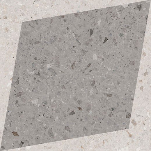 Декоративные элементы Wow Natural Drops Rhombus Decor Grey 108805, цвет серый бежевый, поверхность матовая, квадрат, 185x185