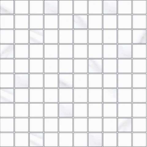 Мозаика Kerasol Estatuaria Blanco, цвет белый, поверхность матовая, квадрат, 308x308
