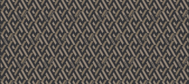 Керамогранит Versace Icons La Greca Midi Kaki Ret G28316, цвет чёрный золотой, поверхность матовая, прямоугольник, 600x1200