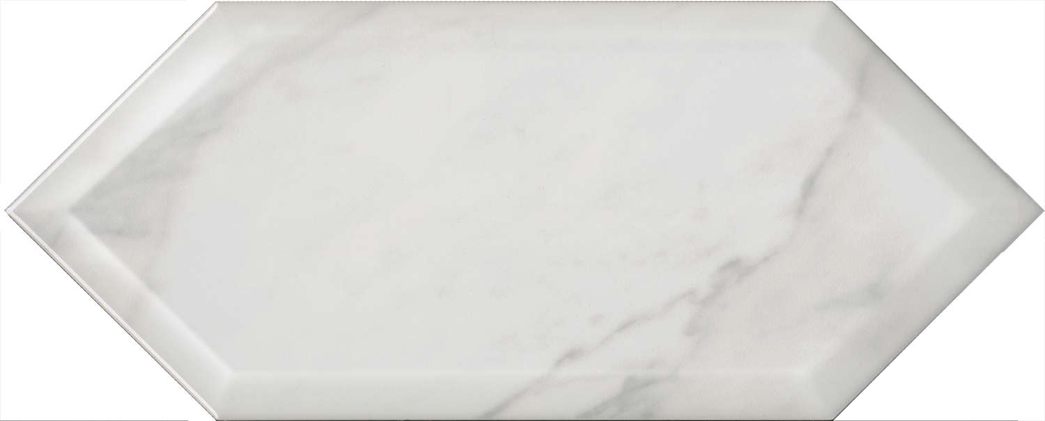 Керамическая плитка Kerama Marazzi Келуш грань белый глянцевый 35009, цвет белый, поверхность глянцевая, шестиугольник, 140x340