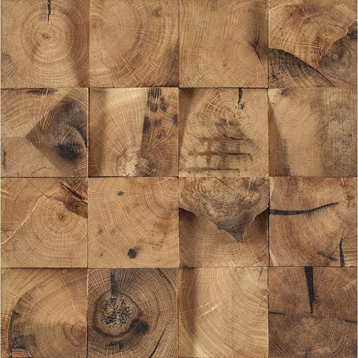 Мозаика L'Antic Colonial Wood Cubes L241713491, цвет коричневый, поверхность матовая 3d (объёмная), квадрат, 320x320