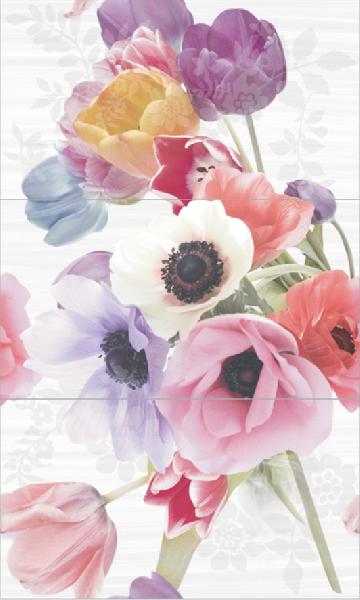 Панно Ceradim Anemonas Dec Panno, цвет разноцветный, поверхность глянцевая, прямоугольник, 750x450