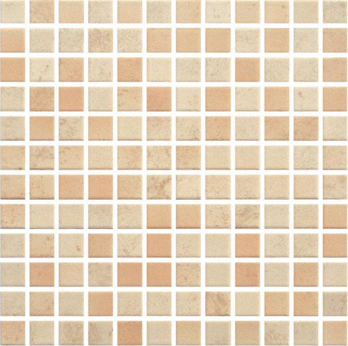 Мозаика Paradyz Penelopa Beige/Brown Mozaika Prasowana K.2,3X2,3, цвет бежевый, поверхность матовая, квадрат, 298x298