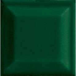 Вставки Ce.Si Metro Rame Diamante, цвет зелёный, поверхность глянцевая, квадрат, 75x75