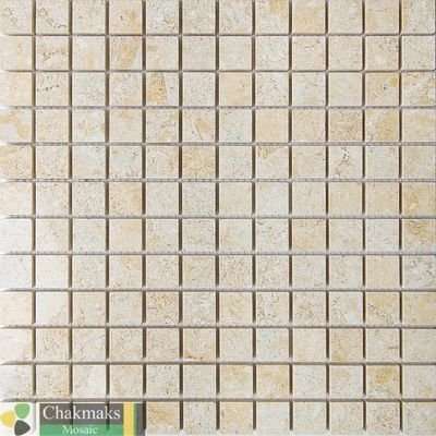 Мозаика Chakmaks Anatolian Stone Gold Alden, цвет бежевый, поверхность структурированная, квадрат, 305x305