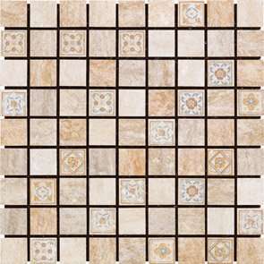 Мозаика Alta Mosaico Florentia, цвет бежевый, поверхность матовая, квадрат, 300x300