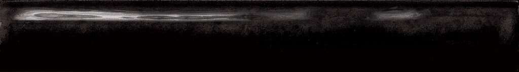 Бордюры El Barco Torelo Alfaro Negro Br., цвет чёрный, поверхность глазурованная, прямоугольник, 20x150