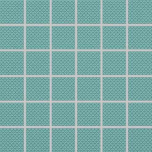 Мозаика Rako Color Two GRS05667 (5x5), цвет бирюзовый, поверхность структурированная, квадрат, 300x300