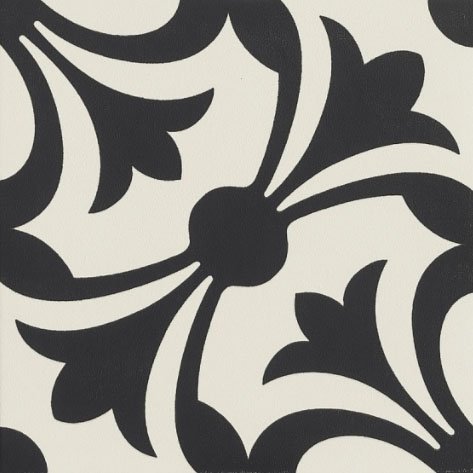 Керамогранит Grazia Althaus Lipsia Nero AHL5, цвет чёрно-белый, поверхность матовая, квадрат, 200x200
