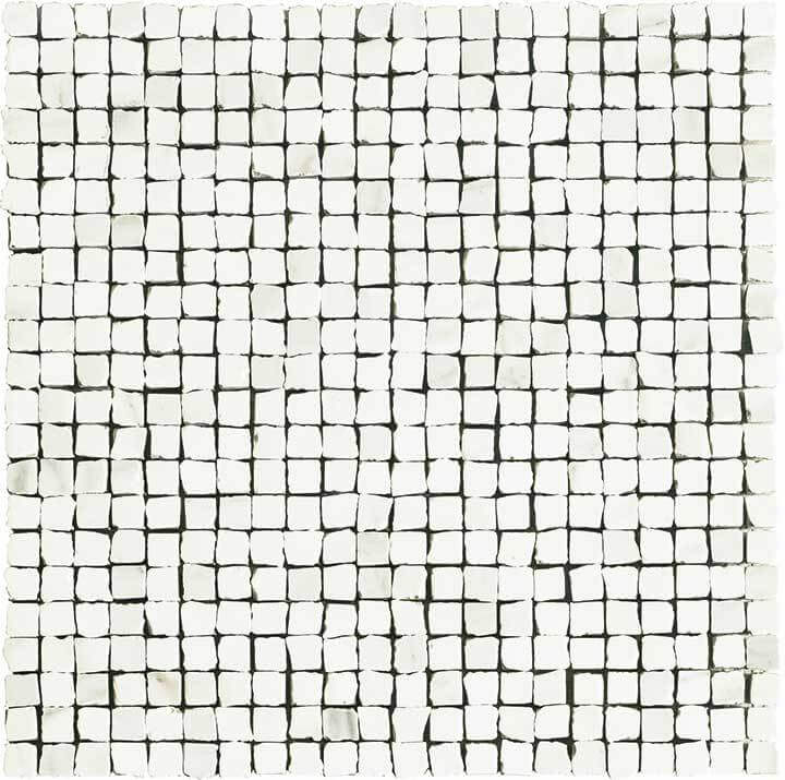 Мозаика Novabell Mosaico Spacco Statuario Lapp. IMP 001L, цвет белый, поверхность лаппатированная, квадрат, 300x300