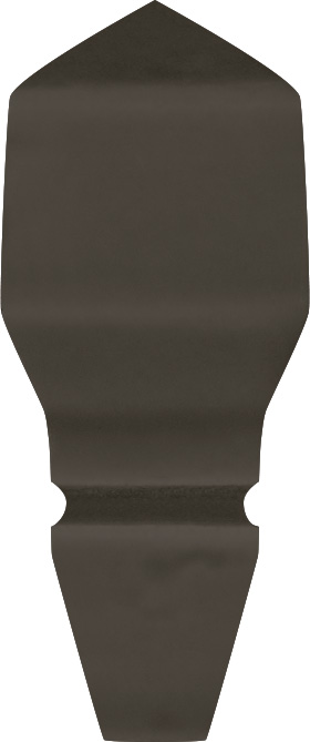 Спецэлементы Grazia Shades Of Art Angolo Finale Charcoal FISA5, цвет чёрный, поверхность матовая, прямоугольник, 20x70