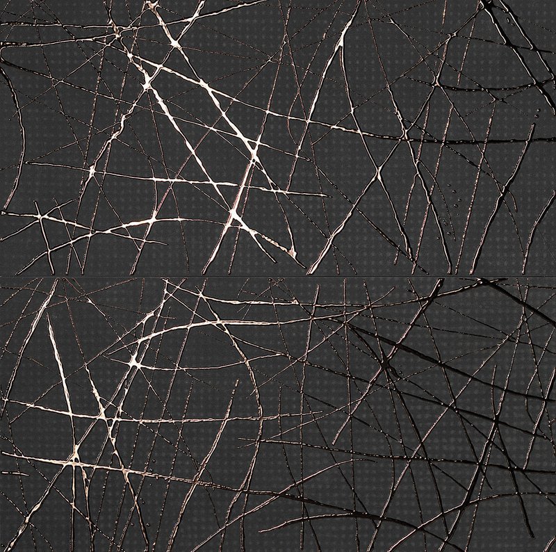Панно Fap Rooy Dark Web Inserto Mix 2 fOPK, цвет тёмный, поверхность матовая, квадрат, 750x750