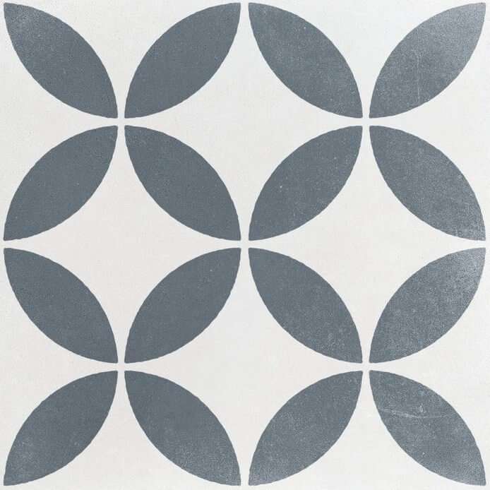 Керамогранит Harmony Havana White Petals 24765, цвет чёрно-белый, поверхность матовая, квадрат, 223x223
