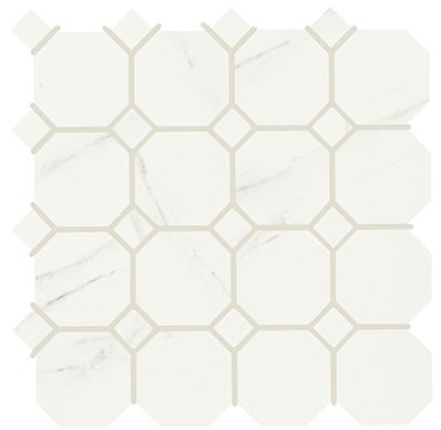 Декоративные элементы Piemme Marmi-Reali Mat Ottagono Carrara 00413, цвет белый, поверхность матовая, квадрат, 300x300