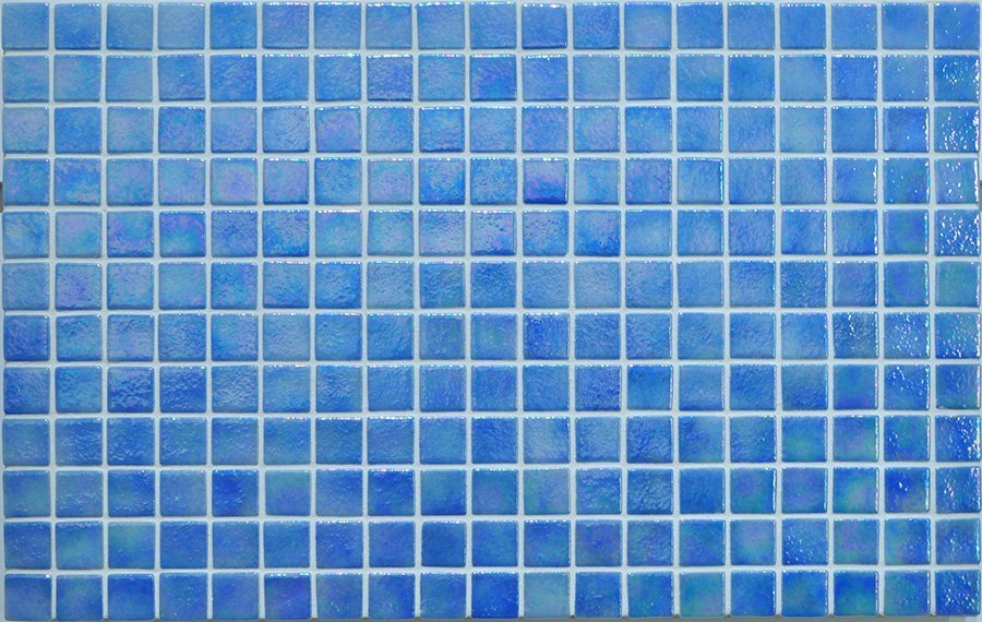 Мозаика Ezarri Iris Azur Safe, цвет голубой, поверхность матовая, прямоугольник, 313x495