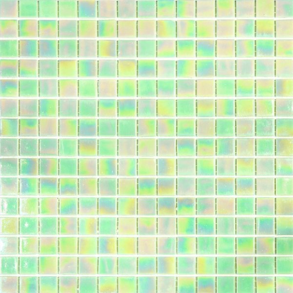 Мозаика Alma Mosaic Pearly PB429, цвет зелёный, поверхность глянцевая, квадрат, 200x200