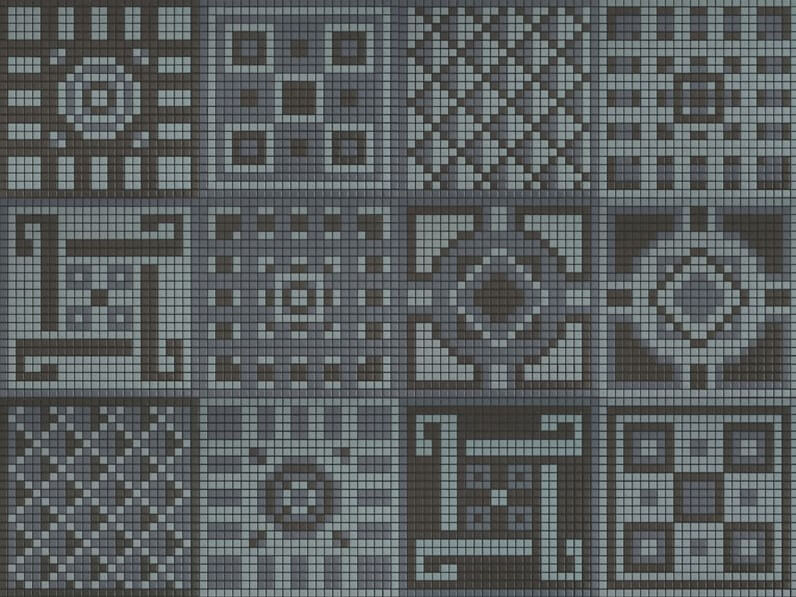 Мозаика Appiani Memoria Ombra 09 Плитка Mem0009, цвет чёрный, поверхность матовая, квадрат, 300x300