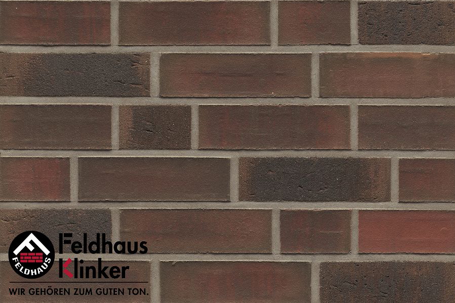 Клинкер Feldhaus Klinker Classic Baro Ardor Carbo R882NF9, цвет коричневый, поверхность матовая, под кирпич, 71x240