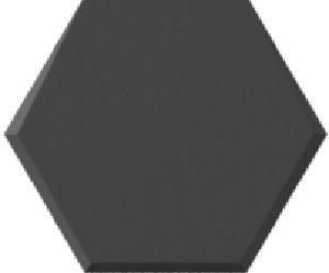 Керамическая плитка Wow Wow Collection Mini Hexa Contract Graphite Matt 108944, цвет чёрный тёмный, поверхность матовая, шестиугольник, 150x173