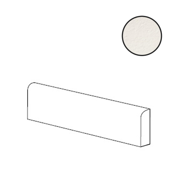 Керамическая плитка Бордюры Ergon Abacus Becco Civetta Matt Calce ELK0, цвет белый, поверхность матовая, прямоугольник, 75x200