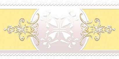 Бордюры Ceramique Imperiale Бордюр Ирисы Желтый 05-01-1-92-03-33-312-0, цвет жёлтый, поверхность глянцевая, прямоугольник, 100x200