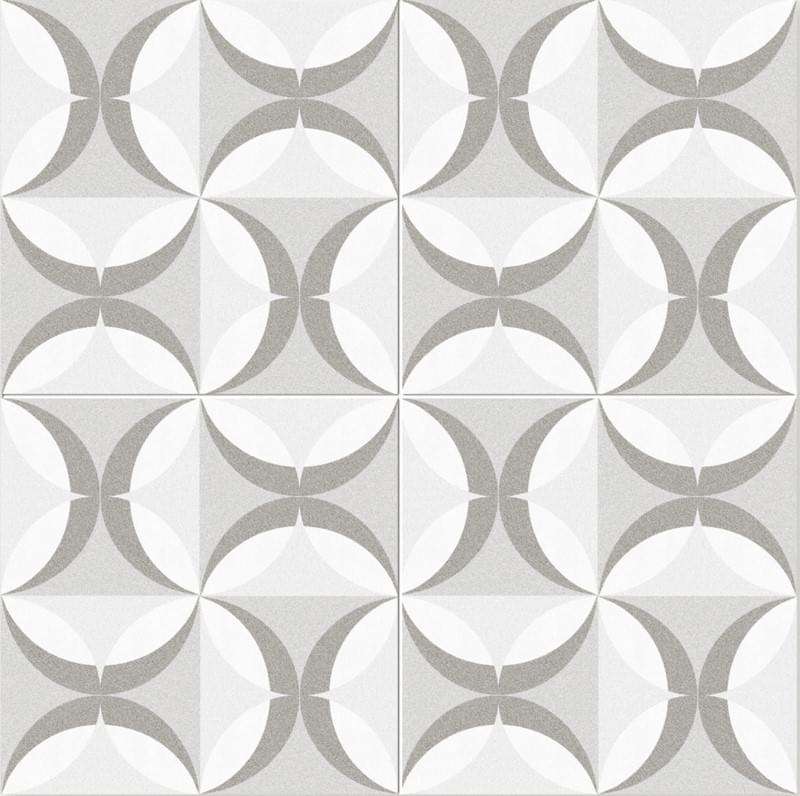 Керамическая плитка Dual Gres Cut Narbonne Silver, цвет белый серый, поверхность матовая, квадрат, 450x450