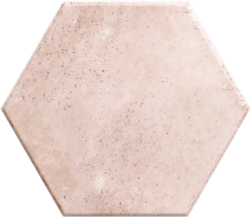 Керамогранит Ribesalbes Hex Rose Matt, цвет розовый, поверхность матовая, шестиугольник, 150x173