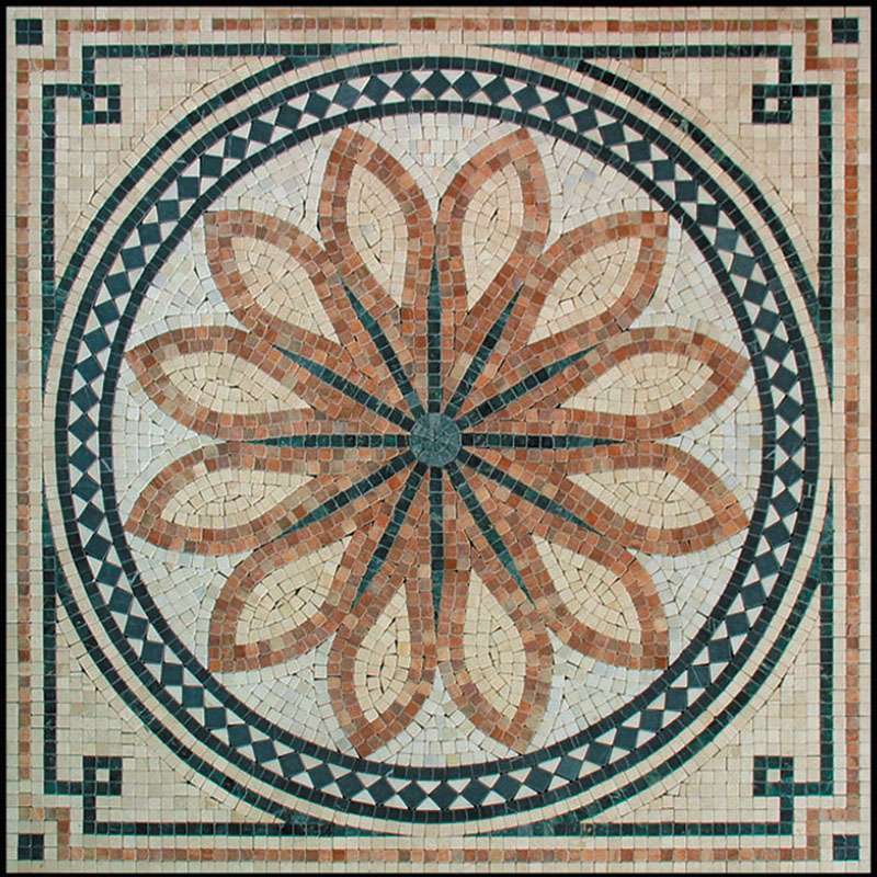 Мозаика Natural Mosaic Мозаичные ковры PH-07, цвет разноцветный, поверхность полированная, квадрат, 1000x1000