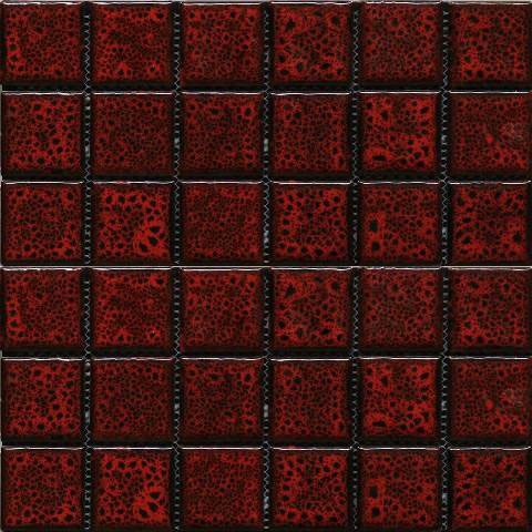 Мозаика Gaudi Orgn-25(4), цвет бордовый, поверхность глазурованная, квадрат, 300x300