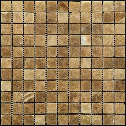 Мозаика Natural Mosaic Adriatica (2,5X2,5) M072-25P (M073Y-25P), цвет коричневый, поверхность полированная, квадрат, 305x305