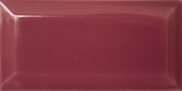 Керамическая плитка Cevica Metro Fuxia, цвет бордовый, поверхность глянцевая, кабанчик, 75x150