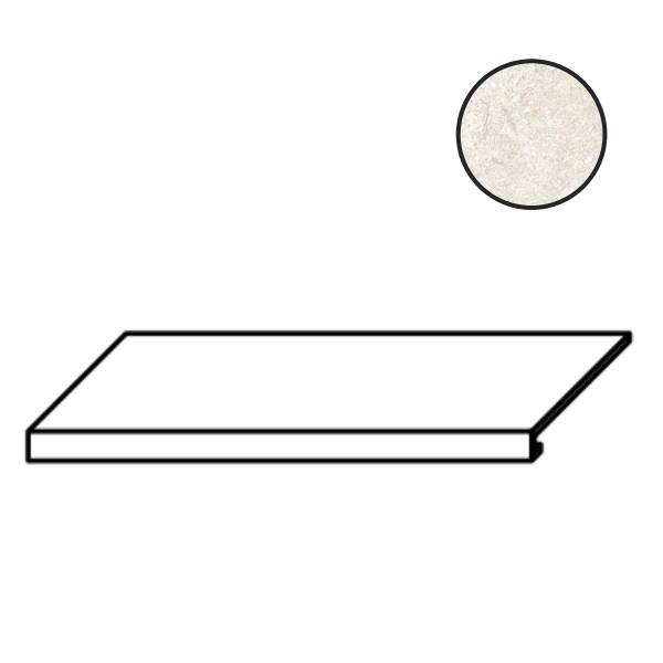 Ступени Piemme Ibla Gradino Costa Retta Linfa Lap 4047, цвет белый, поверхность лаппатированная, прямоугольник, 330x1200