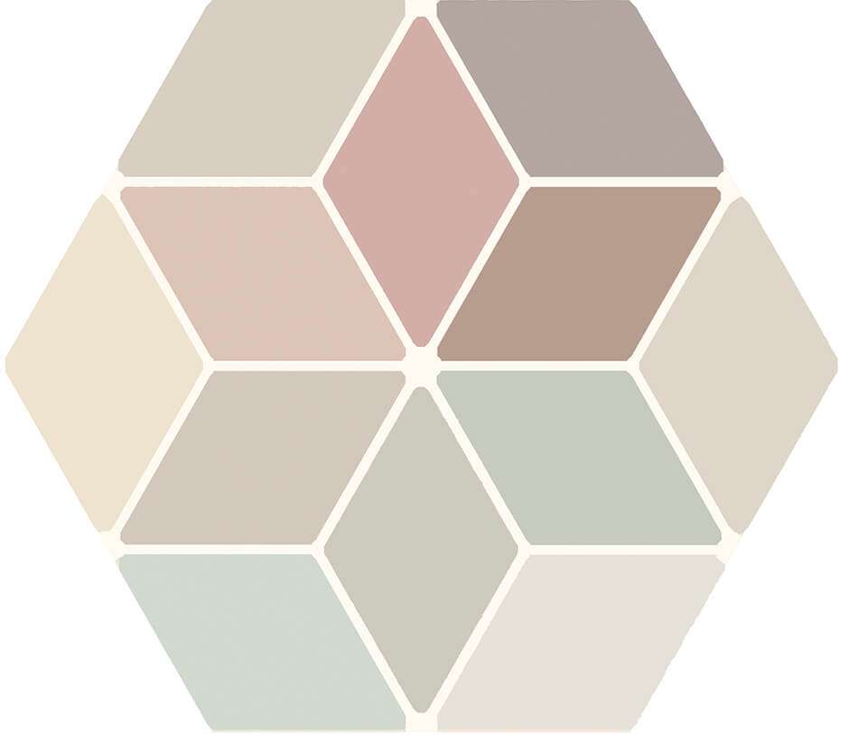 Керамическая плитка Quintessenza Minima 8.6 Multi Color, цвет разноцветный, поверхность глазурованная, прямоугольник, 150x170