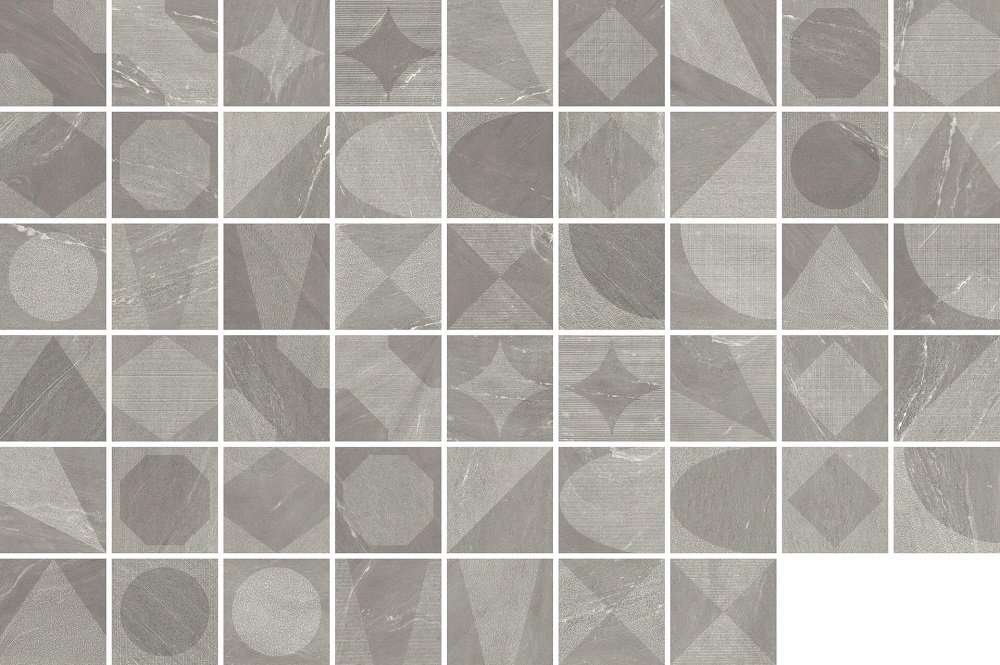 Декоративные элементы Sant Agostino Waystone Decor Cold 2020 CSAWYSDC20, цвет серый, поверхность матовая, квадрат, 200x200