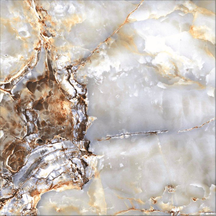Керамогранит Realistik Magic Ice, цвет серый, поверхность глянцевая, квадрат, 600x600